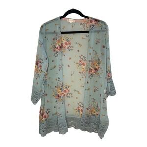 🆕 Altar’d State Floral and Crocheted Lace Kimono